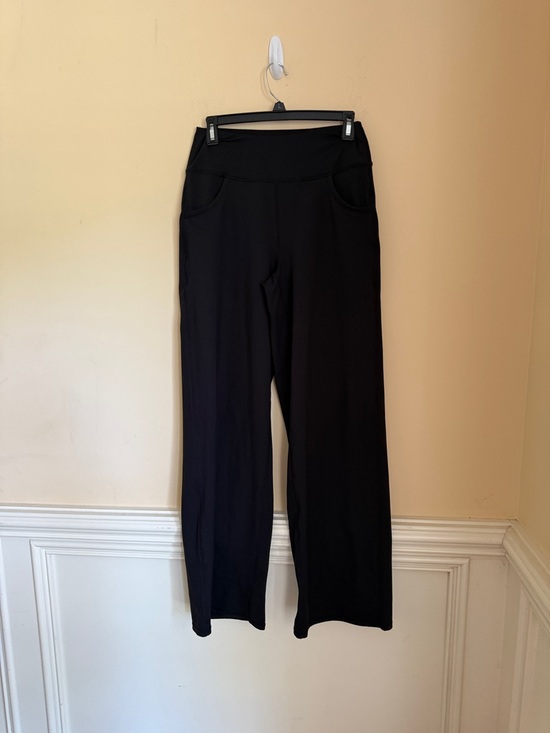 Promovver Pants - Women's Black Wide-Leg Pull-On Pants with Comfort Waistband Sz Medium